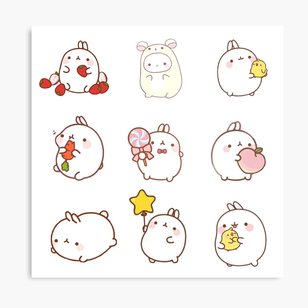 40 Sheets Miffys rabbit Cartoon Lovely Kawaii Sticker Small