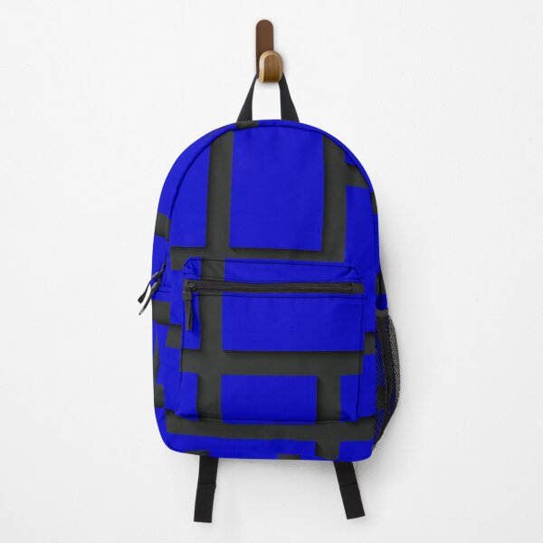 Item preview, Royal Blue and Black Rectangular Geometric Block Art Design designed and sold by inquestyle.