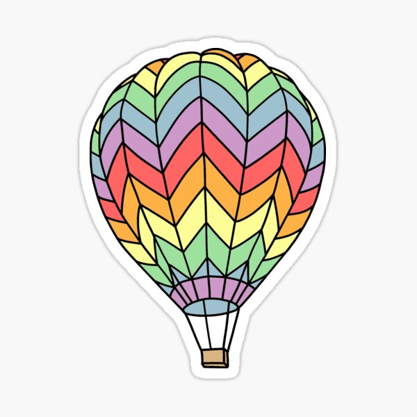 mond Gelijkmatig Bel terug Pastel Hot Air Ballon" Sticker for Sale by jadydesigns | Redbubble