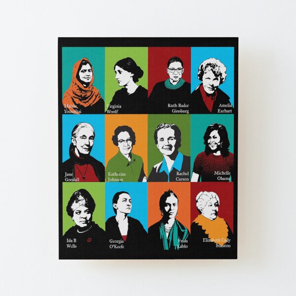Feminist Icons Wood Mounted Print