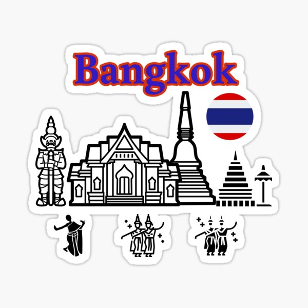 "Bangkok Thailand" Sticker by sakorn Redbubble