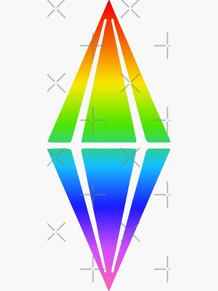 Pride Plumbob Sticker By Twisted Giraffe Redbubble