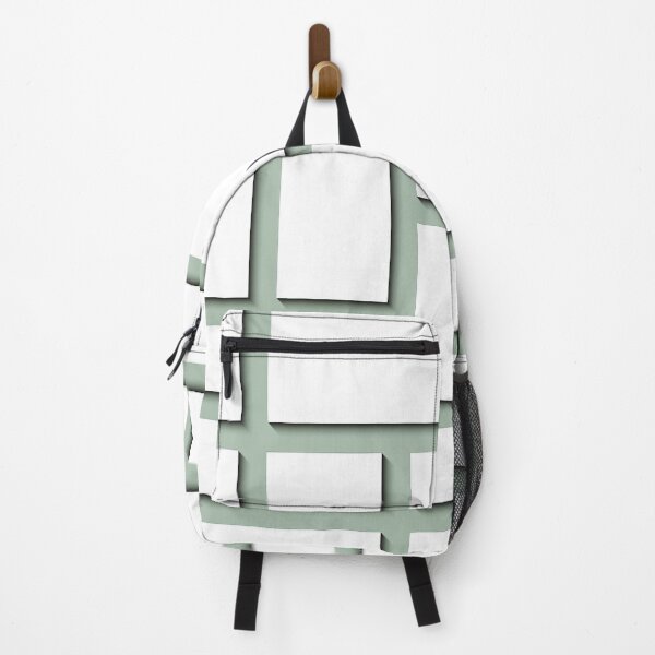 Item preview, White and Gray Rectangular Geometric Block Art Design designed and sold by inquestyle.