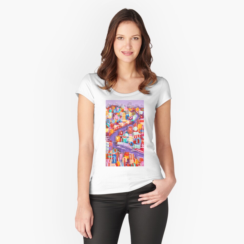 Item preview, Fitted Scoop T-Shirt designed and sold by sabafas.