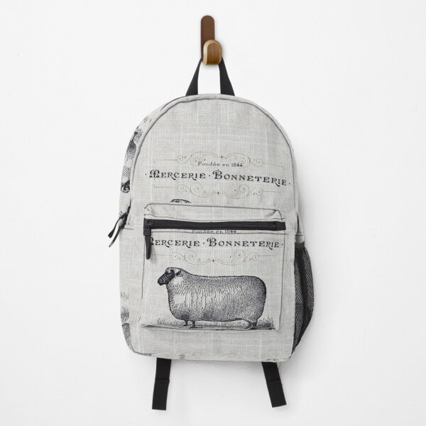 Item preview, dark academia burlap french country farmhouse chic vintage sheep designed and sold by LEILA ART SPACE.