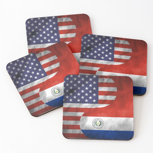 Item preview, USA and Paraguay Dual Flag Yin Yang Combination designed and sold by ockshirts.