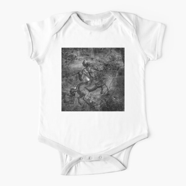 When The Stars Are Right - The Lambda Centauri Nebula in Centaurus (b&w version) Short Sleeve Baby One-Piece
