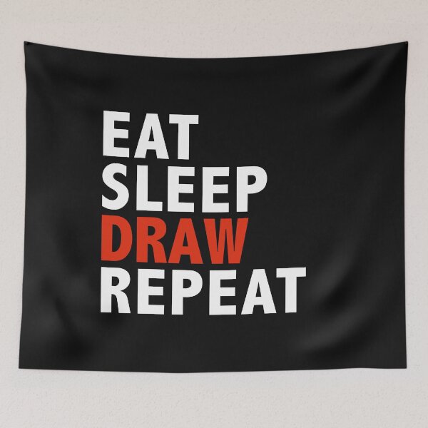 Item preview, Eat sleep draw repeat artist cartoonist designed and sold by losttribe.