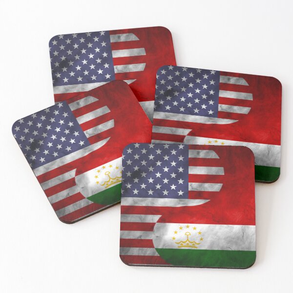Item preview, USA and Tajikistan Dual Flag Yin Yang Combination designed and sold by ockshirts.