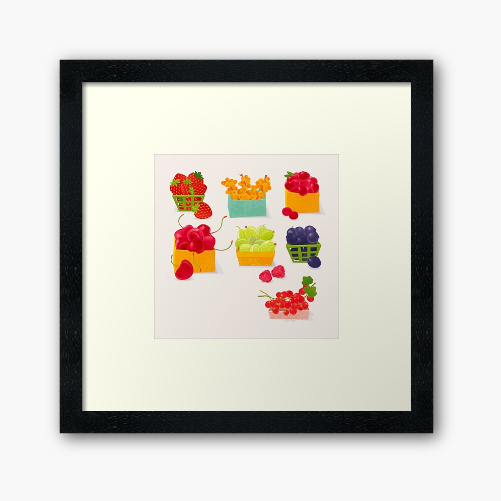 Sweet Berries Framed Art Print