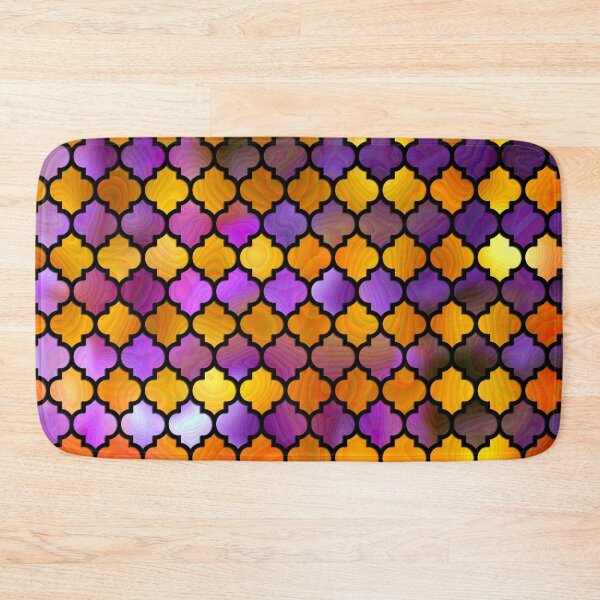 Item preview, Moroccan pattern golden purple designed and sold by Art by Lilia.