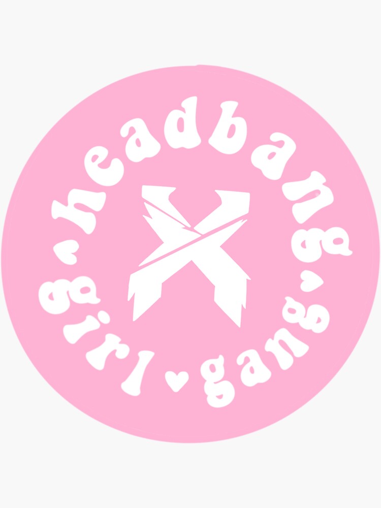 Thumbnail 3 von 3, Sticker, Headbang Girl Gang designt und verkauft von discochildshop.