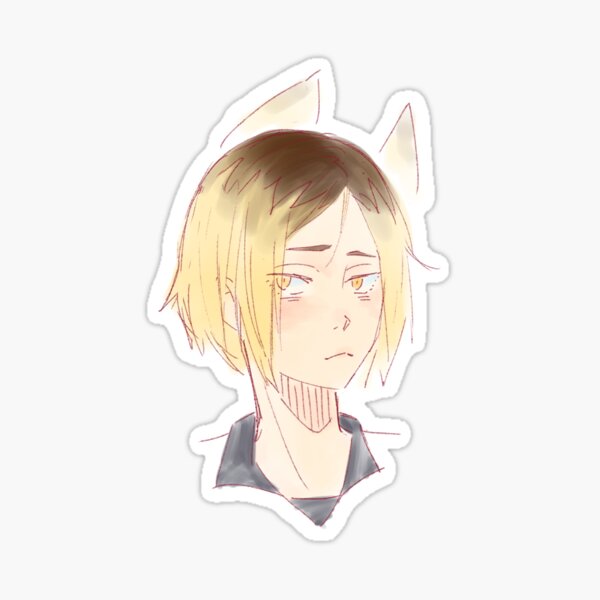 Cat Ears Stickers Redbubble - kenma roblox decal