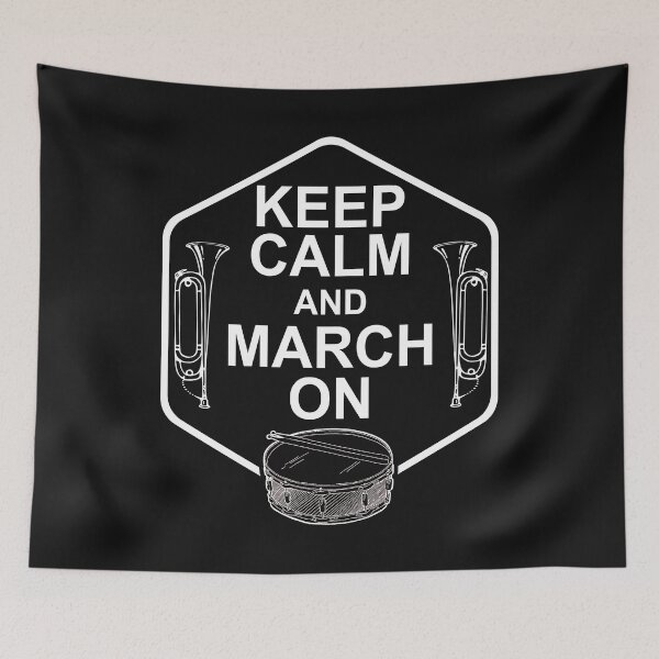 Item preview, Keep Calm and March On Marching Band Gift designed and sold by losttribe.