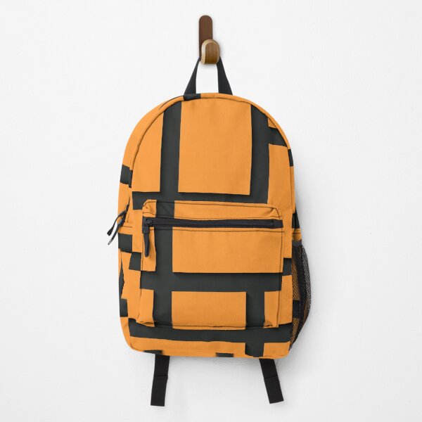 Item preview, Orange and Black Rectangular Geometric Block Art Design designed and sold by inquestyle.
