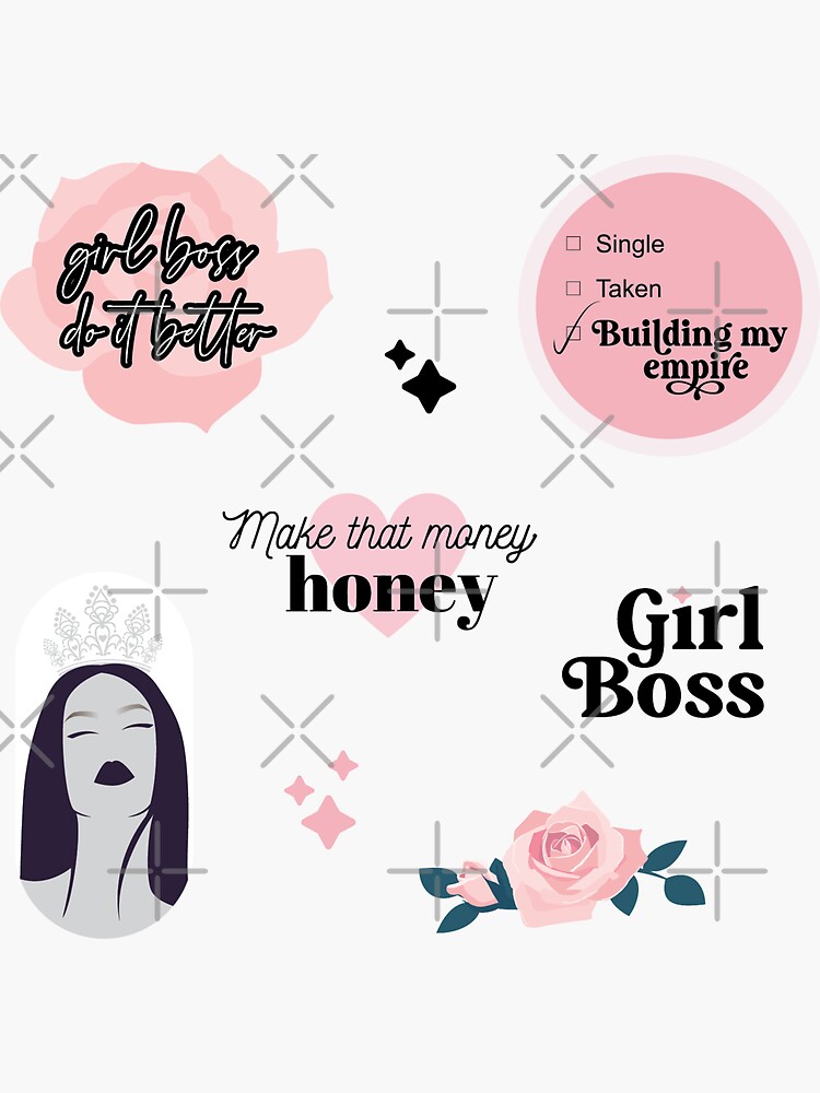 "Pink girl boss sticker pack v2 / Inspirational Quotes / CEO