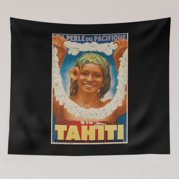 Artikelvorschau, Tahiti vintage travel poster entworfen und verkauft von stickart-marek.
