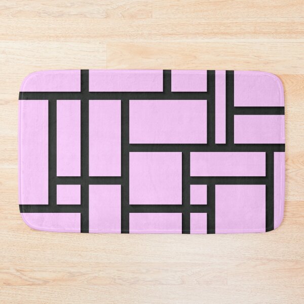Item preview, Lavender and Black Rectangular Geometric Block Art Design designed and sold by inquestyle.