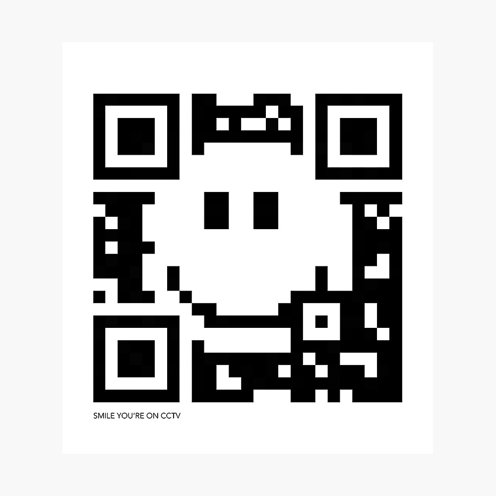 Qr Code Smiley Poster For Sale By Wiscan Redbubble