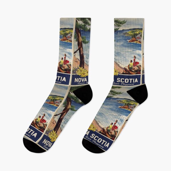 Item preview, Nova Scotia vintage travel poster designed and sold by stickart-marek.