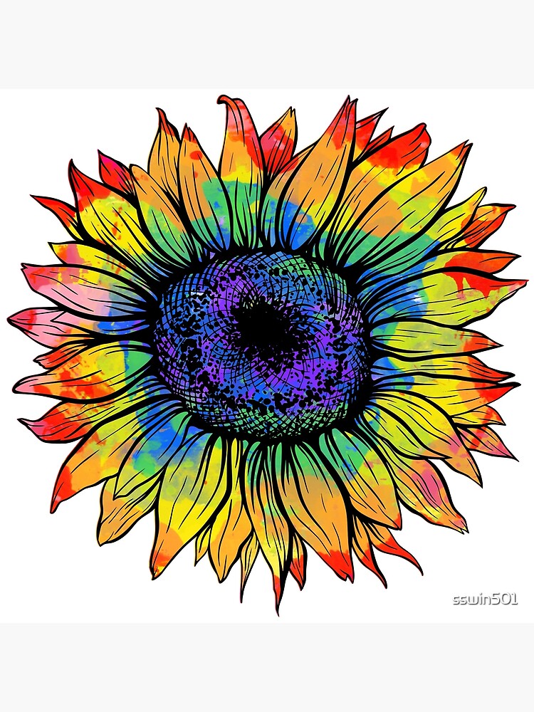 Watercolor Sunflower Canvas Print