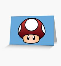 Super Mario Mushroom Greeting Card