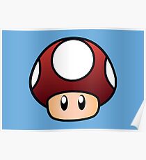 Super Mario Mushroom Poster