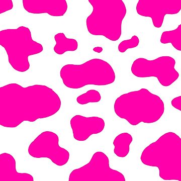 Artwork thumbnail, Pink Cow Print by Jude Burnett