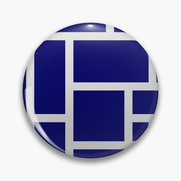Item preview, Navy Blue and White Rectangular Geometric Block Art Design designed and sold by inquestyle.