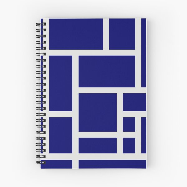 Item preview, Navy Blue and White Rectangular Geometric Block Art Design designed and sold by inquestyle.