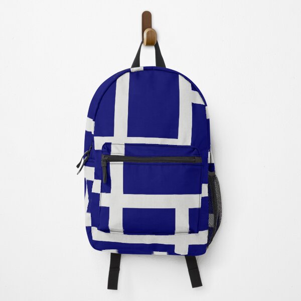Item preview, Navy Blue and White Rectangular Geometric Block Art Design designed and sold by inquestyle.