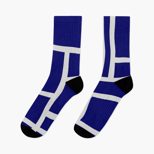 Item preview, Navy Blue and White Rectangular Geometric Block Art Design designed and sold by inquestyle.