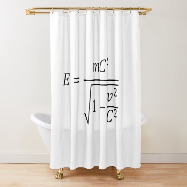 Total energy of moving mass - relativistic energy Shower Curtain