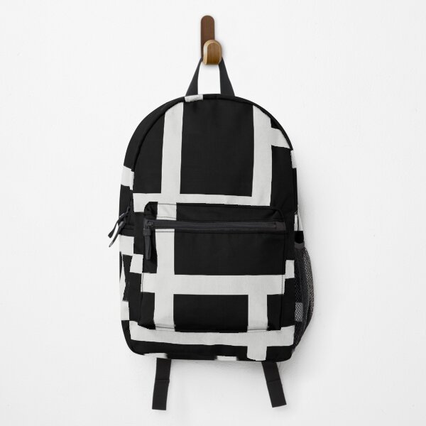 Item preview, Black and White Rectangular Geometric Block Art Design designed and sold by inquestyle.
