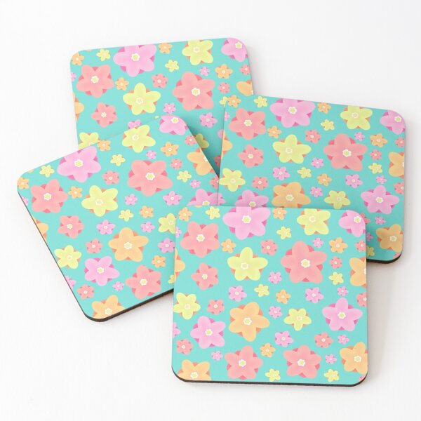Item preview, Blue and Pastel Flower Pattern designed and sold by ColsonC.