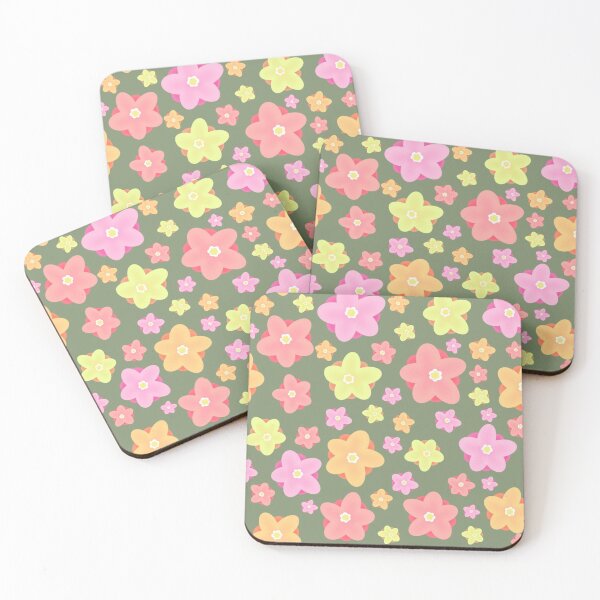 Item preview, Green and Pastel Flower Pattern designed and sold by ColsonC.