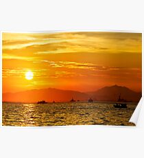 Sunset coast Poster