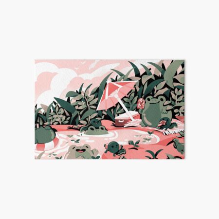 Froggie Frolic Fun Art Board Print