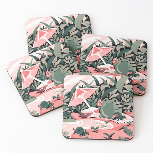 Froggie Frolic Fun Coasters (Set of 4)
