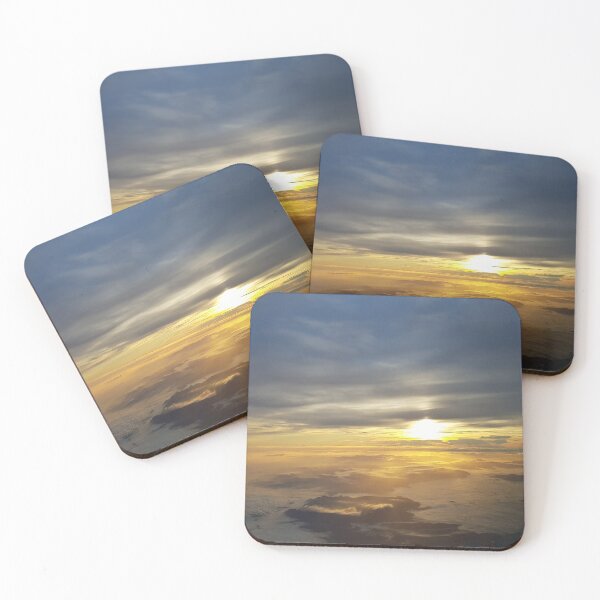 Item preview, Sunset Yellow and Blue Flying above the clouds - from the cockpit  designed and sold by Michelle  Brewster.