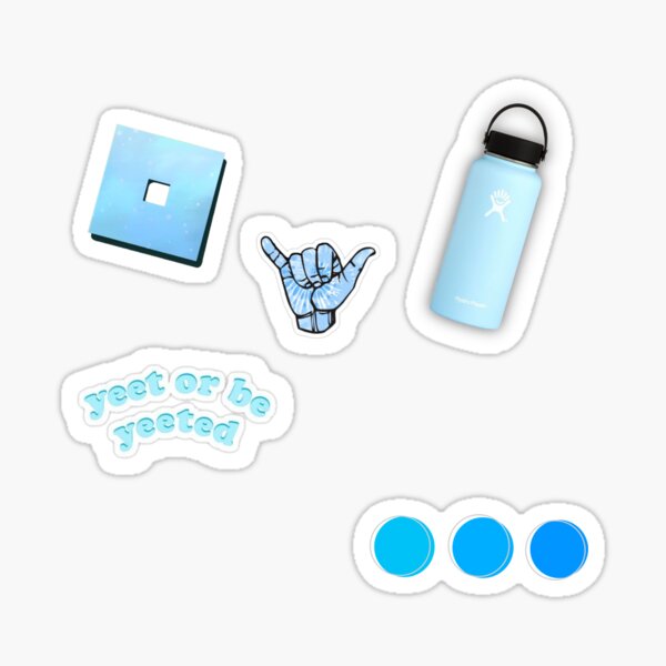 Blue Roblox Stickers Redbubble - roblox blue logo aesthetic