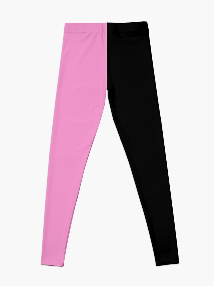 Half Goth Black Half Pastel Pink Spliced Two Tone Leggings for Sale by  itsteeze