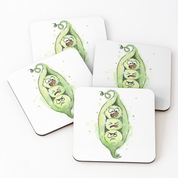 Item preview, Peas in a Pod Fun Whimsical Watercolor Painting designed and sold by Olga Shvartsur.
