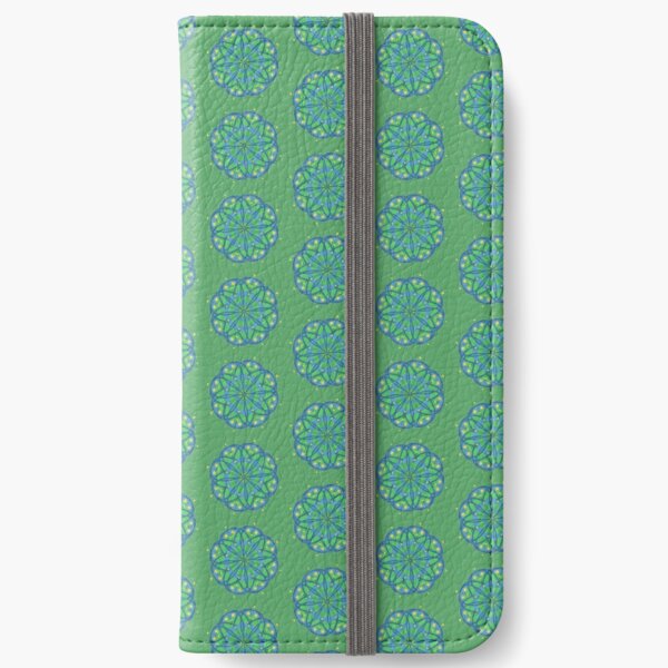 Abstract Peacock Flower Pattern iPhone Wallet