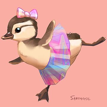 Artwork thumbnail, Ballet Dancer Duckling by Sabtastic