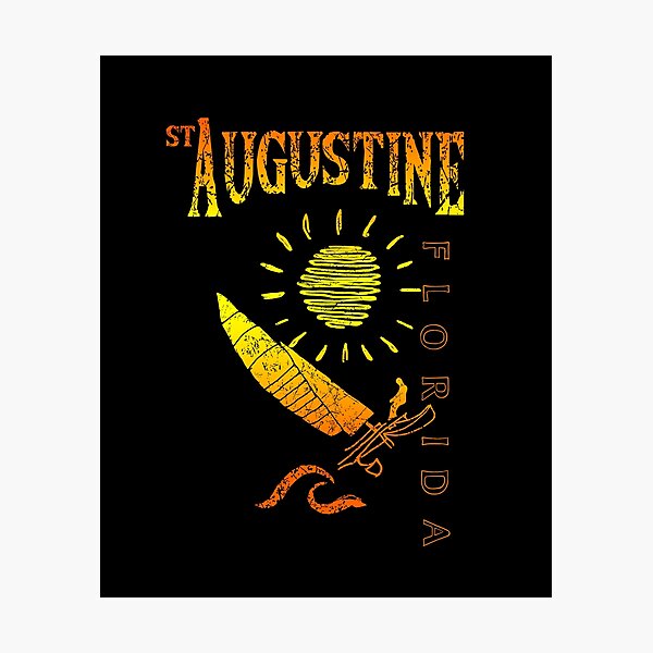Item preview, St. Augustine Florida Sailing Catamaran Sailboat Beam Reach Orange Yellow FL designed and sold by ArtByBollwitt.