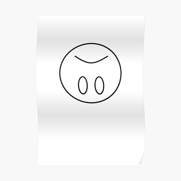 Upside Down Face Posters Redbubble - how to get the upside down face in roblox for free