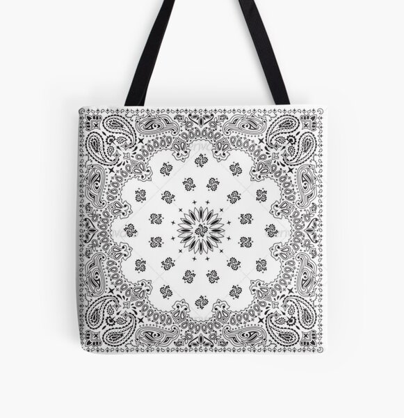 Red white blue and black bandana  Tote Bag for Sale by Albert