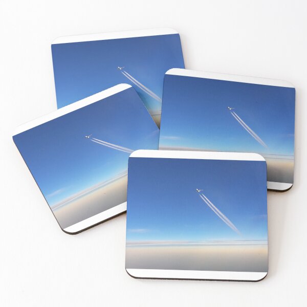 Item preview, Airplane flying in the blue sky over clouds - taken from the cockpit  designed and sold by Michelle  Brewster.