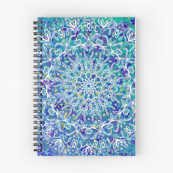Item preview, Blue flowers and grains mandala designed and sold by MandalaSpirit.